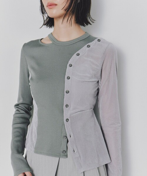 「UNITED TOKYO」 長袖カットソー FREE グレー レディース_画像6