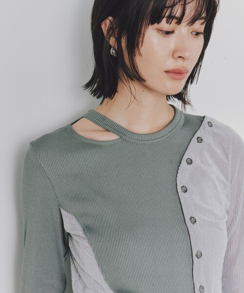 「UNITED TOKYO」 長袖カットソー FREE グレー レディース_画像7