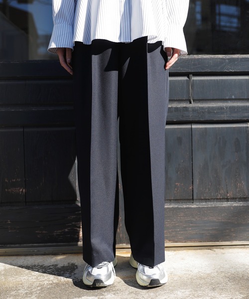 「VIS」 スラックス S ネイビー レディース_画像5