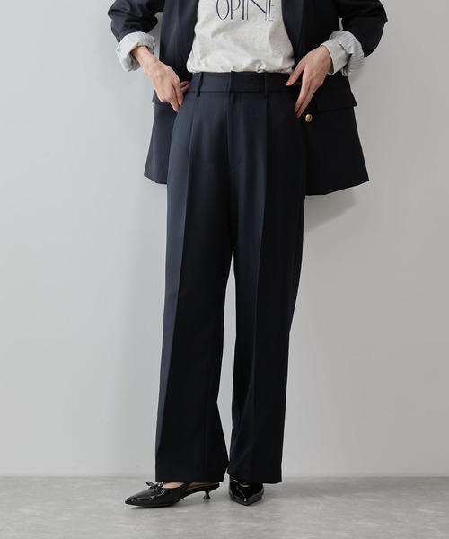 「VIS」 スラックス S ネイビー レディース_画像9