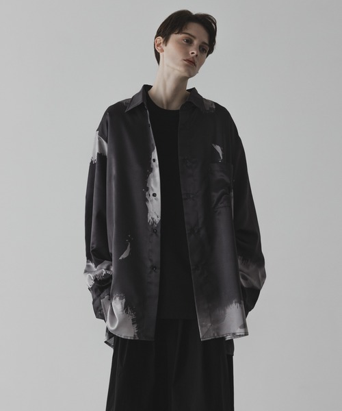 「remer」 長袖シャツ MEDIUM ブラック メンズ_画像3