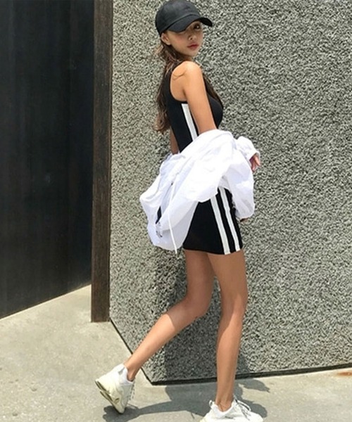 「GLAMOROUS JANE」 ノースリーブワンピース S ブラック レディース_画像6