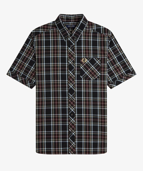 【FRED PERRY】 リバティシャツ 花柄 半袖 フレッドペリー ブラック FRED PERRY（フレッドペリー） シャツ 新色先行予約受付中／Oxford