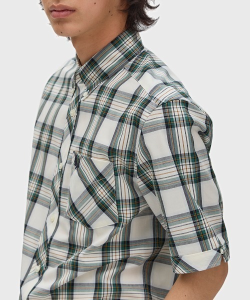 【FRED PERRY】 リバティシャツ 花柄 半袖 フレッドペリー ブラック FRED PERRY（フレッドペリー） シャツ 半袖 メンズ ボタニカル