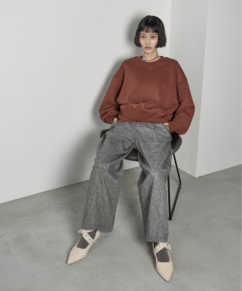 「THE YOn」 スウェットカットソー FREE ピンク レディース_画像6