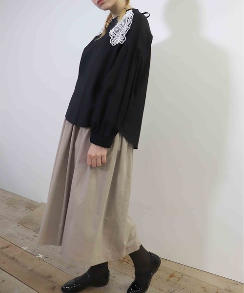 「haupia」 長袖ブラウス MEDIUM ブルー レディース_画像4