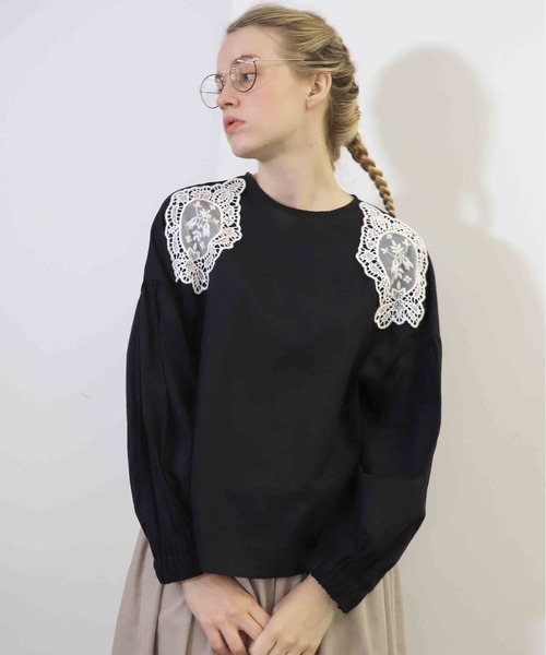 「haupia」 長袖ブラウス MEDIUM ブルー レディース_画像6