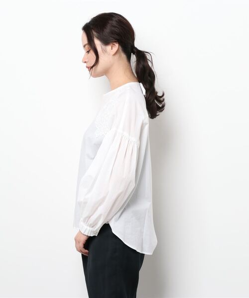 「haupia」 長袖ブラウス MEDIUM ブルー レディース_画像8