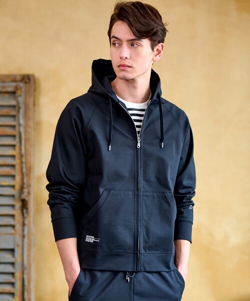 「DRESSTERIOR」 ジップアップパーカー 91 ダークグレー メンズ_画像5