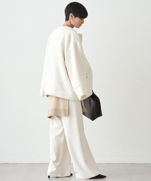 「LOUNGEDRESS」 ツイードジャケット FREE ブラウン レディース_画像4