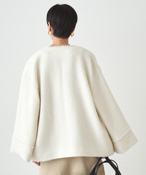 「LOUNGEDRESS」 ツイードジャケット FREE ブラウン レディース_画像9