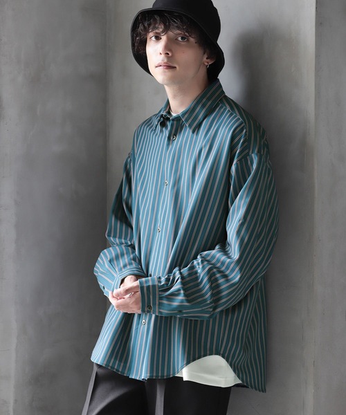 「RAGEBLUE」 長袖シャツ MEDIUM グリーン系その他 メンズ_画像9