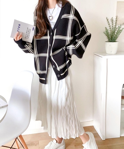 「classicalelf」 ニットカーディガン LARGE ベージュ レディース_画像7