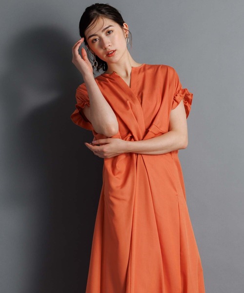 「RAW FUDGE」 半袖ワンピース M オレンジ レディース_画像7