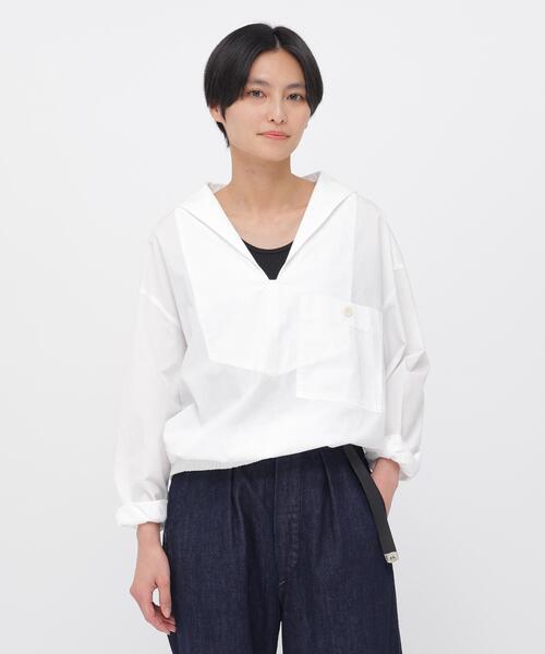ブラウス シャツ GARMENT DYE COTTON SHIRTING レディースの画像