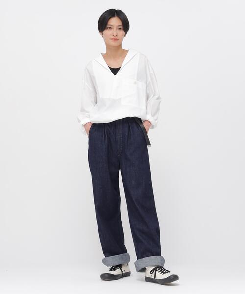 ブラウス シャツ GARMENT DYE COTTON SHIRTING レディースの画像