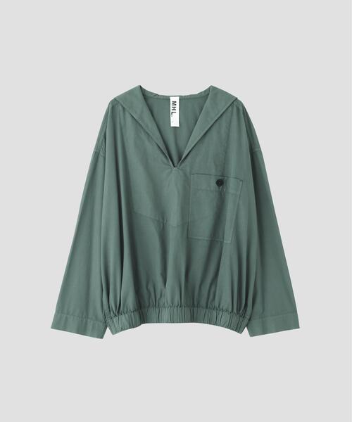 ブラウス シャツ GARMENT DYE COTTON SHIRTING レディースの画像