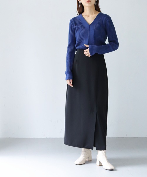 「HER CLOSET」 「SHE MO SHELLY」長袖ニット M グリーン レディース_画像3