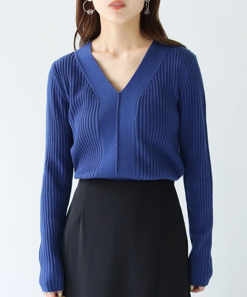 「HER CLOSET」 「SHE MO SHELLY」長袖ニット M グリーン レディース_画像4