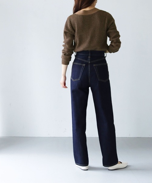「HER CLOSET」 「SHE MO SHELLY」長袖ニット M グリーン レディース_画像5