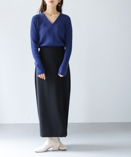 「HER CLOSET」 「SHE MO SHELLY」長袖ニット M グリーン レディース_画像6