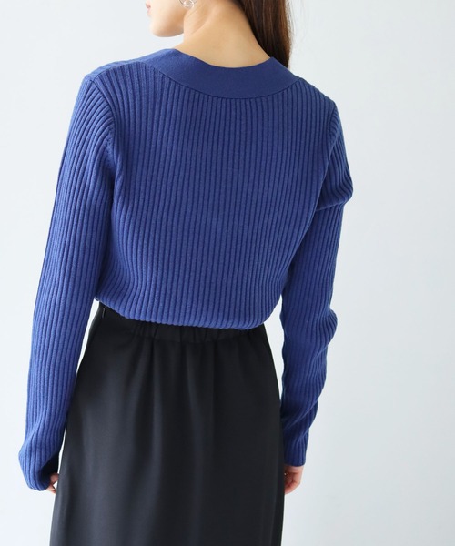 「HER CLOSET」 「SHE MO SHELLY」長袖ニット M グリーン レディース_画像8