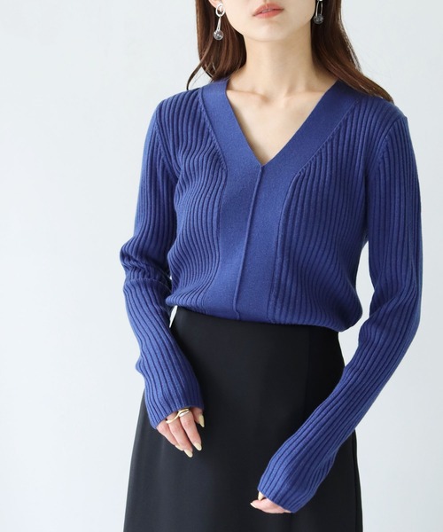 「HER CLOSET」 「SHE MO SHELLY」長袖ニット M グリーン レディース_画像9