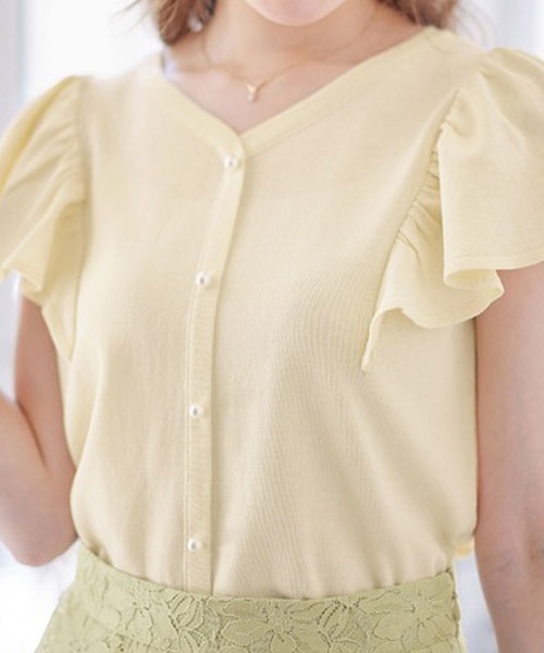 「alotta」 ニットベスト S アイボリー レディース_画像9