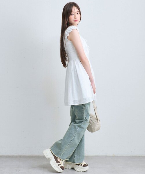 「OLIVE des OLIVE」 ノースリーブワンピース FREE サックスブルー レディース_画像8