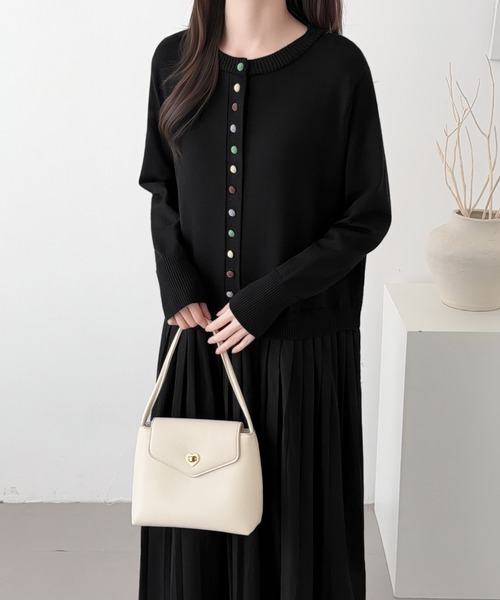 ABITOKYO（アビトーキョー） ワンピース ニットカーデドッキング