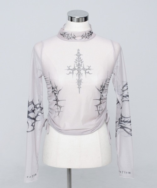 「REFLEM」 長袖カットソー M ブラック レディース_画像2