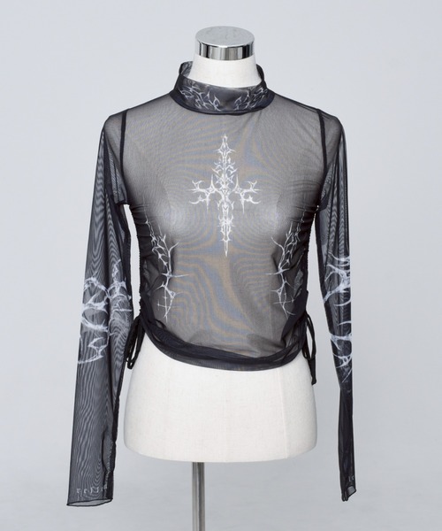 「REFLEM」 長袖カットソー M ブラック レディース_画像7