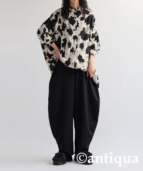 「antiqua」 イージーパンツ FREE グレー レディース_画像6