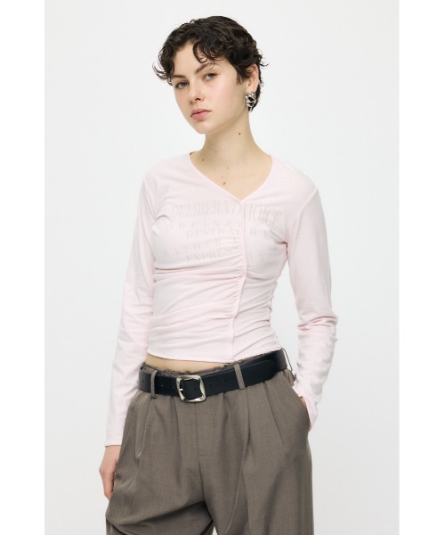 MOUSSY（マウジー） tシャツ 「26年SS新作」FRONT GATHER DOCKING