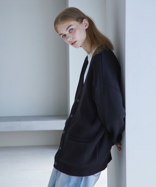 「SERACE」 カーディガン M モカ メンズ_画像4