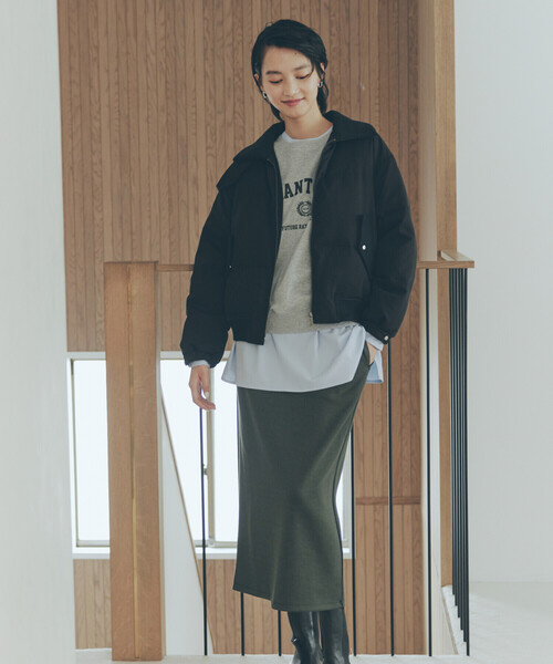 「COMME CA ISM」 ロングスカート X-LARGE モカ レディース_画像2