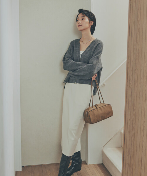 「COMME CA ISM」 ロングスカート X-LARGE モカ レディース_画像3