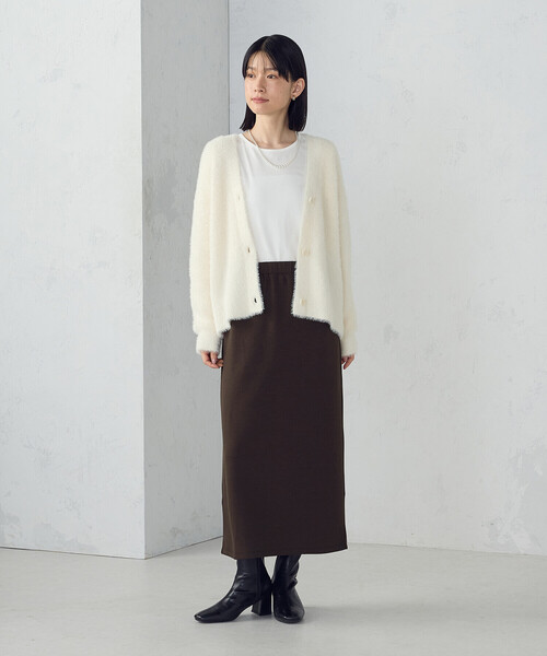 「COMME CA ISM」 ロングスカート X-LARGE モカ レディース_画像7