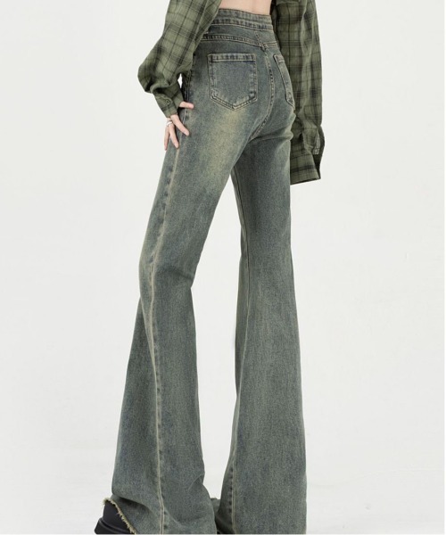 「gossip！ロサンゼルス」 ブーツカットデニムパンツ M ライトブルー レディース_画像6