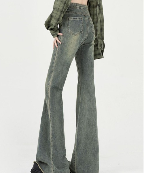 「gossip！ロサンゼルス」 ブーツカットデニムパンツ M ライトブルー レディース_画像7