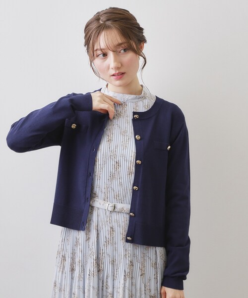 OVY クルーネックカーディガン index（インデックス） カーディガン ボクシークルーネック