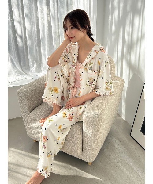 SNIDEL HOME パジャマ ルームウェア 「Moilis」開襟シャツ レディース