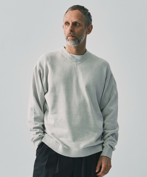 未使用　aton/エイトン　ニットTシャツ ATON（エイトン） tシャツ 12/-AIR SPINNING | MOCKNECK PULLOVER