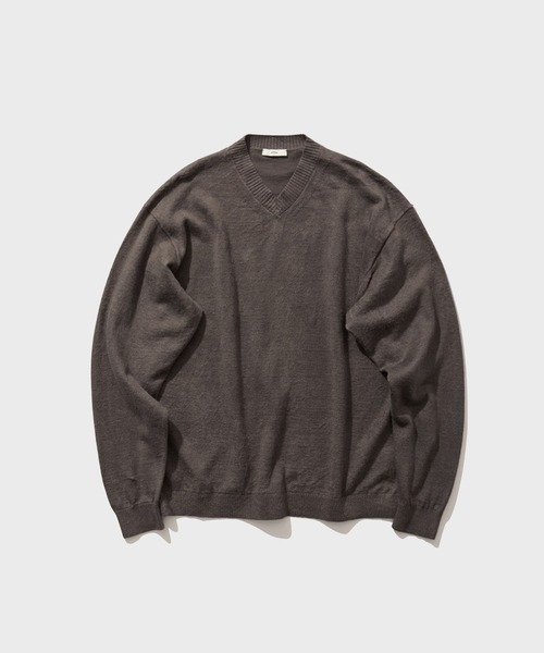 ATON★LINEN JERSEY★リネンスウェット★ニット★Tシャツ★長袖 ATON（エイトン） セーター ニット 「ATON / エイトン」LINEN SHORT