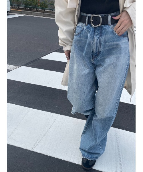 「BLACK BY MOUSSY」 デニムパンツ 23inch ブルー レディースの画像