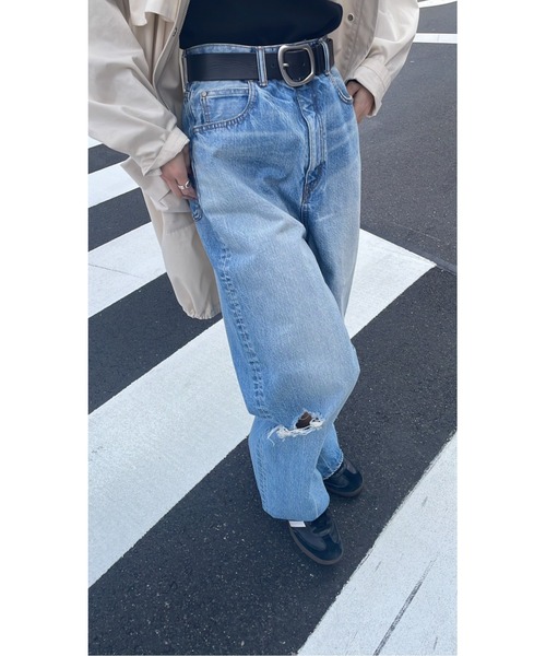 「BLACK BY MOUSSY」 デニムパンツ 23inch ブルー レディースの画像
