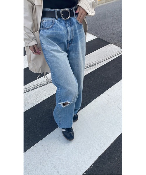 「BLACK BY MOUSSY」 デニムパンツ 23inch ブルー レディースの画像