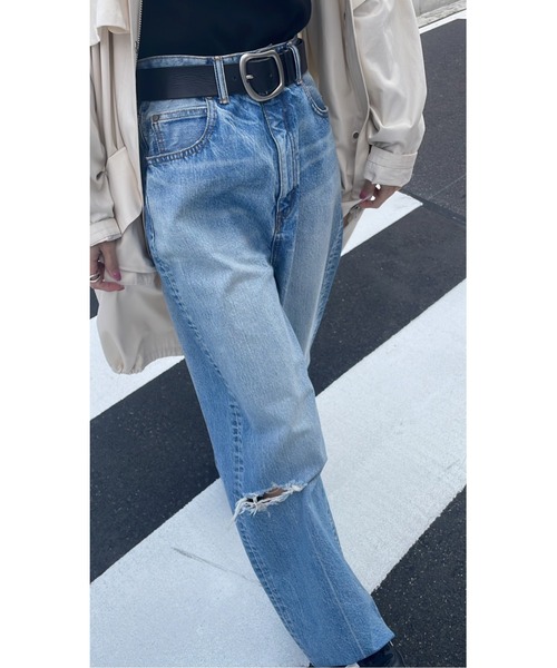 「BLACK BY MOUSSY」 デニムパンツ 23inch ブルー レディースの画像