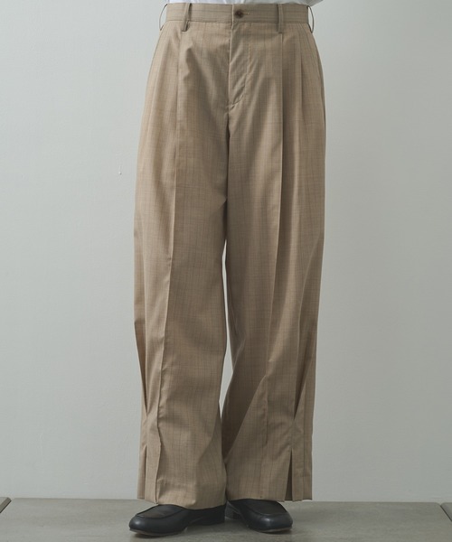 KHOKI（コッキ） スラックス 「KHOKI/コッキ」Pleated Stripe Summer