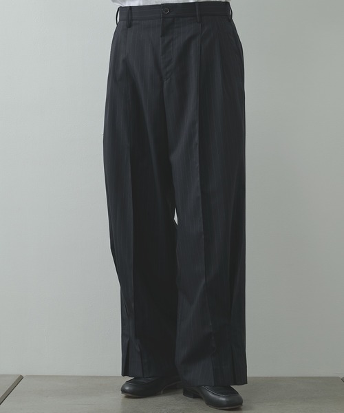 KHOKI（コッキ） スラックス 「KHOKI/コッキ」Pleated Stripe Summer
